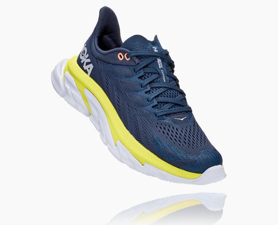 Tenis Hoka One One Mujer Azul Marino - Clifton Edge - ZFHC43016